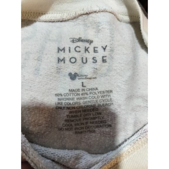 3678)Disney Mickey Mouse All Over Graffiti Print Beyond Classic Sweatshirt L - Picture 6 of 6
